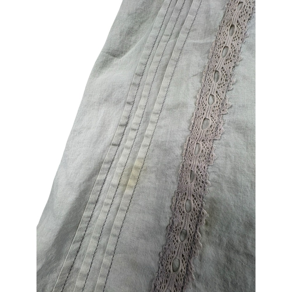 Miss Selfridge Boho Embroidered Midi Skirt Beige Cotton Size 10 - Picture 6 of 8
